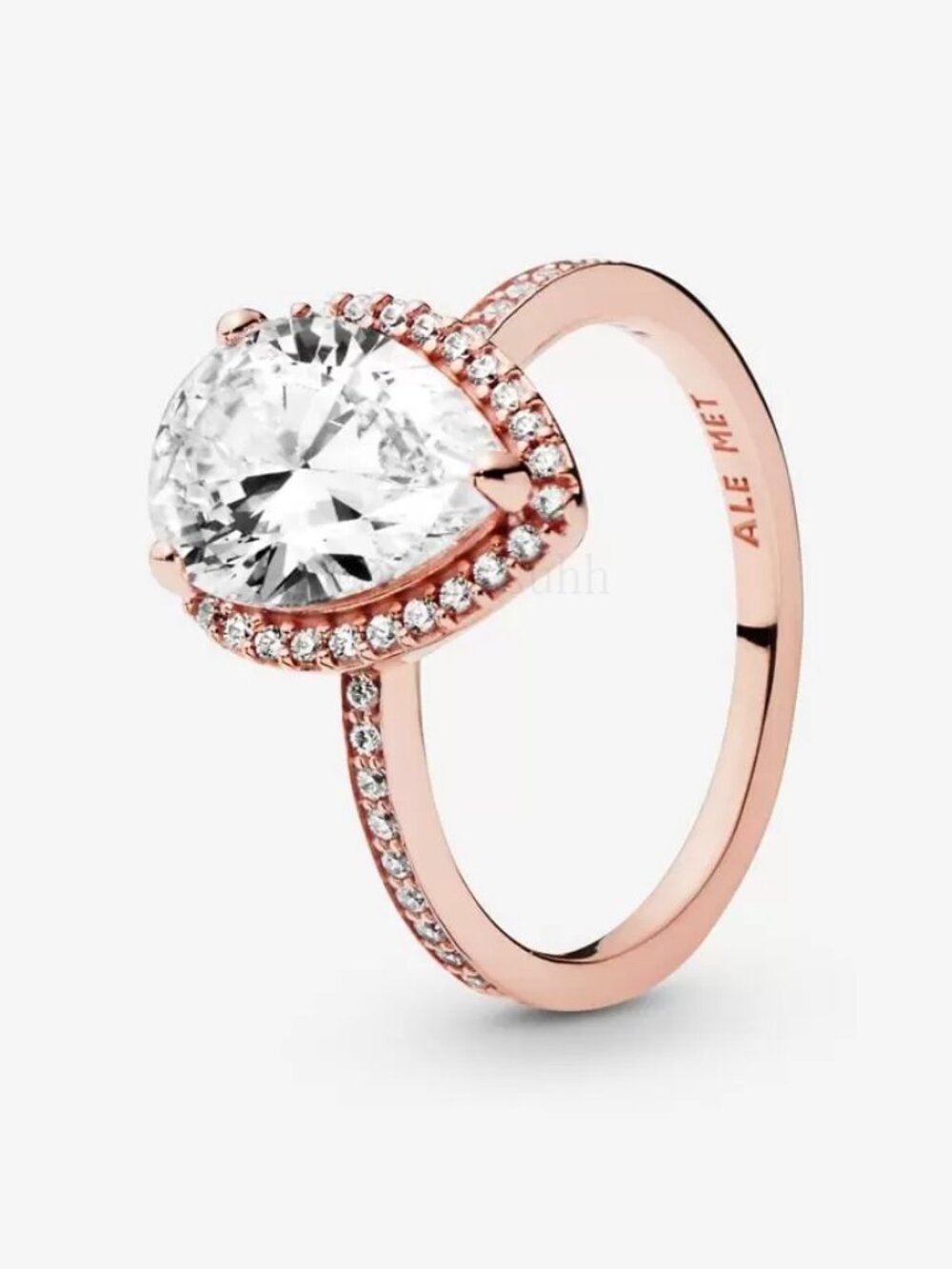Pandora Sparkling Teardrop Halo Ring